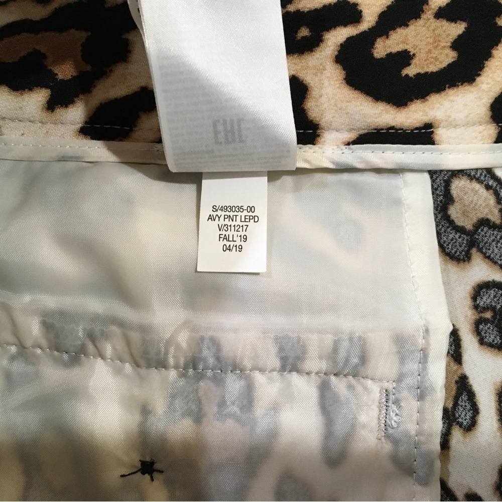 Banana Republic avery trouser ankle pants animal print leopard brown size 2 new - Picture 10 of 10